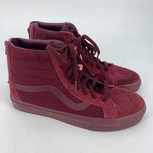 solid maroon vans